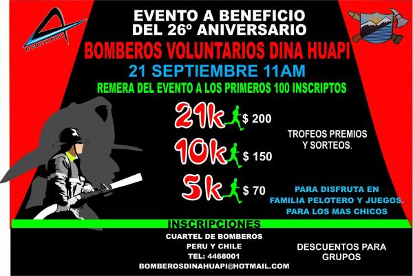  21K 10K 5K A BENEFICIO DEL CUARTEL DE BOMBEROS VOLUNTARIOS 
