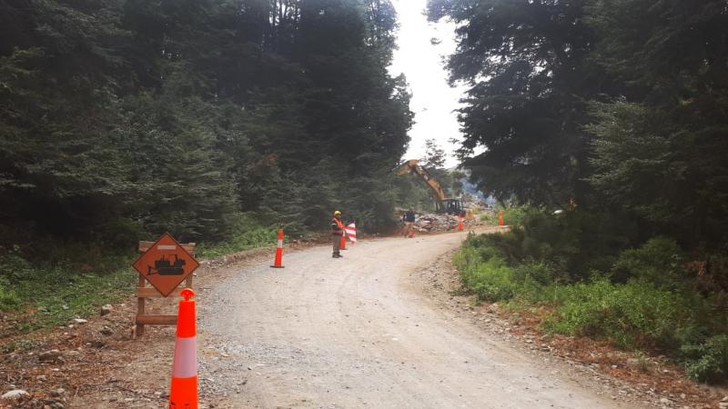 Inicio de obras en el camino a Cerro Tronador