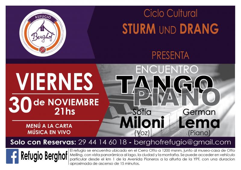 Ciclo Sturm und Drang presenta Encuentro Tango Piano