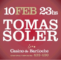Tomas Soler en Vivo Martes 10/Feb. 23 hs