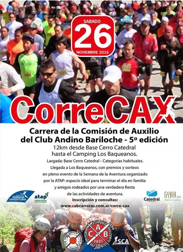 Llega la CorreCAX, a beneficio de la Comisi&oacute;n de Auxilio del Club Andino Bariloche