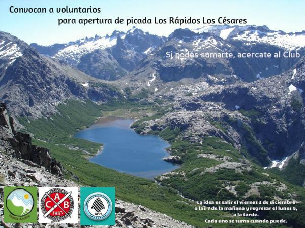 Convocatoria a voluntarios para apertura de la senda Los R&aacute;pidos &#150; Los Cesares