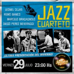 Jazz Cuarteto en Jamaica Bajo Cero. Show Despedida!