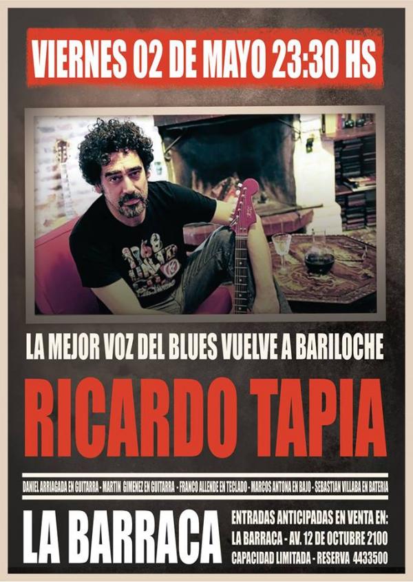 RICARDO TAPIA, LA MEJOR VOZ DEL BLUES VUELVE A LA BARRACA!!