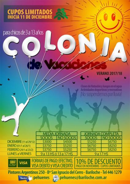 COLONIA DE VACACIONES 2017/2018