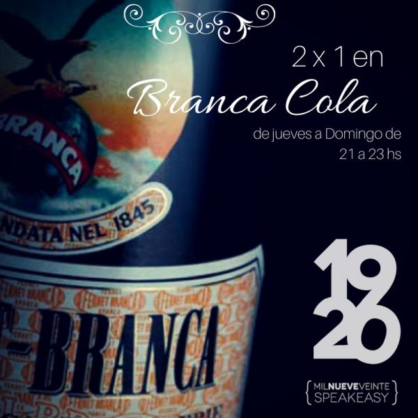 2 x 1 en Branca Cola