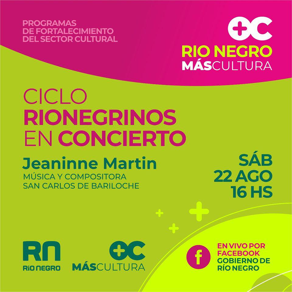 Jeaninne Martin se presenta en Rionegrinos en Concierto