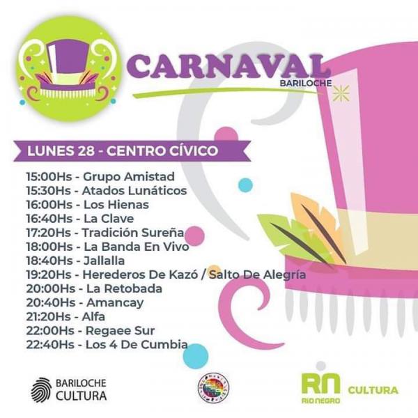 Carnaval en Bariloche: 28 de febrero