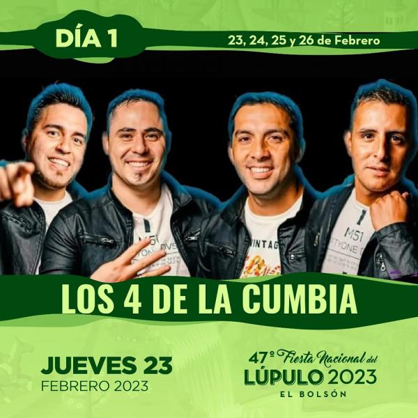 LOS 4 DE LA CUMBIA - 47&deg; Fiesta nacional del L&Uacute;PULO 2023