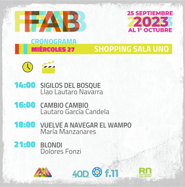 FAB CRONOGRAMA MI&Eacute;RCOLES 27 SHOPPING SALA UNO