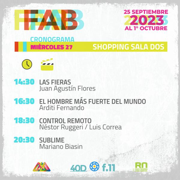 FAB CRONOGRAMA MI&Eacute;RCOLES 27 SHOPPING SALA DOS