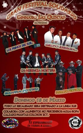 Gran festival solidario para ayudar a  la l&iacute;nea sur!!