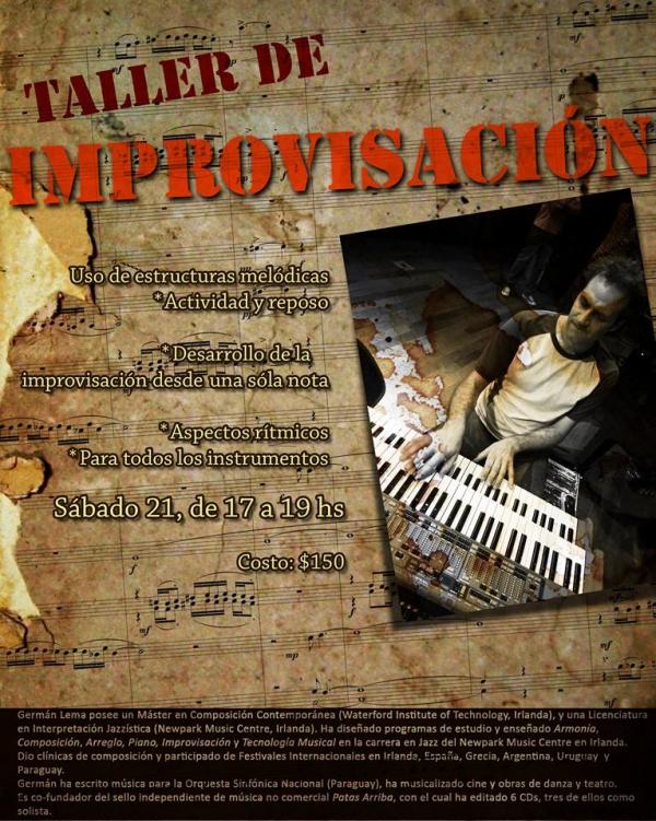 Taller de Improvisaci&oacute;n (todos los instrumentos) a cargo de German Lema.