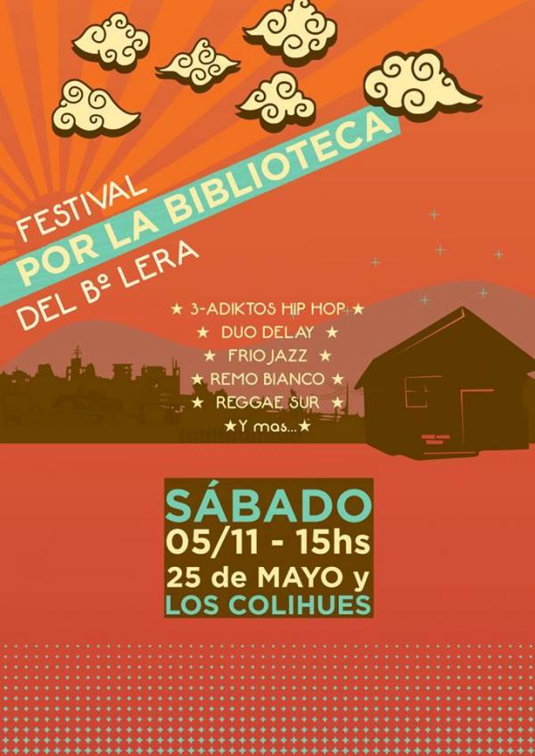 Festival de bandas, gratuito. A beneficio de la Biblioteca del Barrio Lera.
