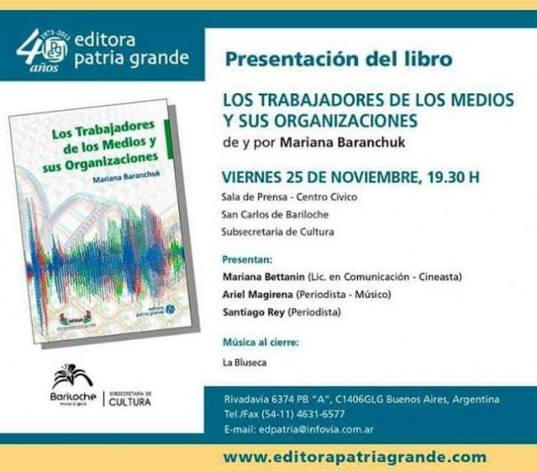Presentan el libro "Los trabajadores de los medios y sus organizaciones"