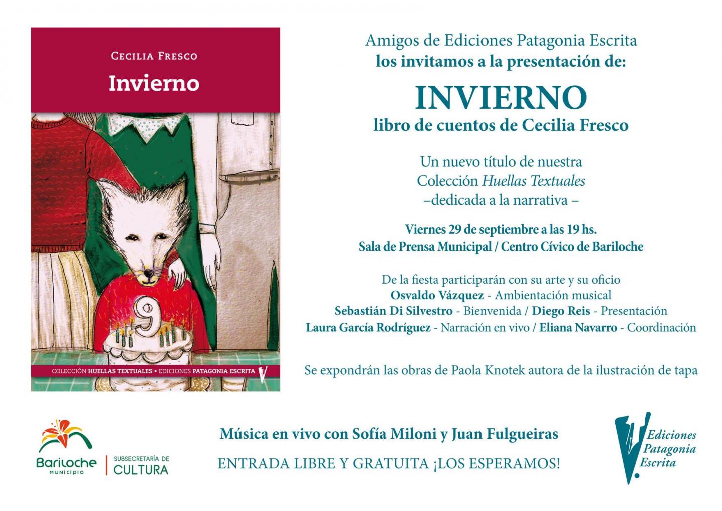 Presentaci&oacute;n de "Invierno" de Cecilia Fresco