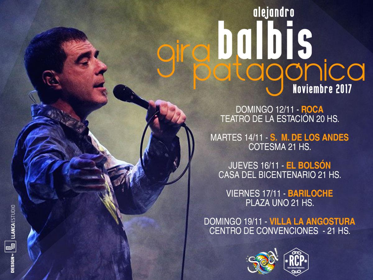 El cantante uruguayo Alejandro Balbis vuelve a Bariloche