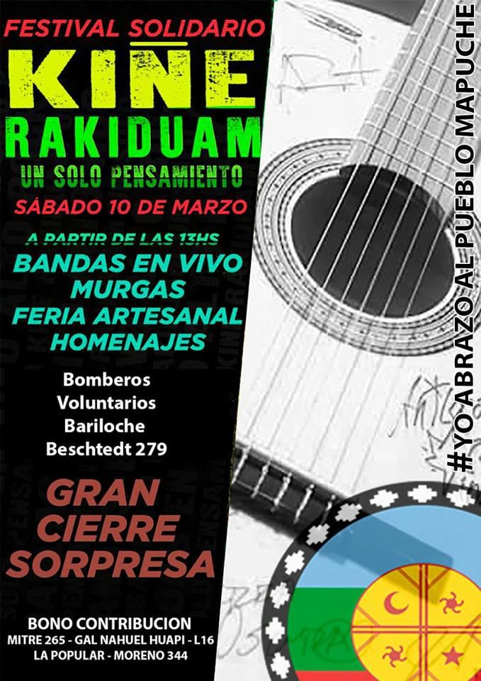 Festival Ki&ntilde;e Rakiduam "Un solo pensamiento" en Bariloche