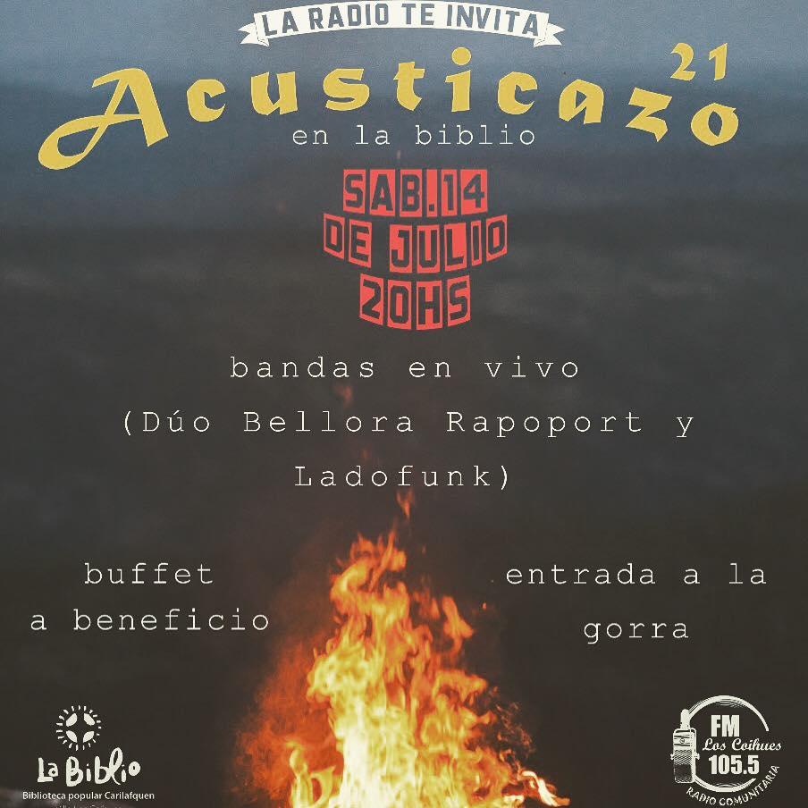 Acusticazo 21 en la Biblio de los Coihues: D&uacute;o Bellora Rapoport