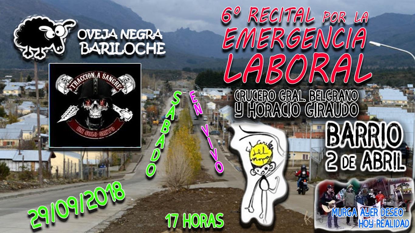 6&deg; Recital por la Emergencia Laboral en Bariloche