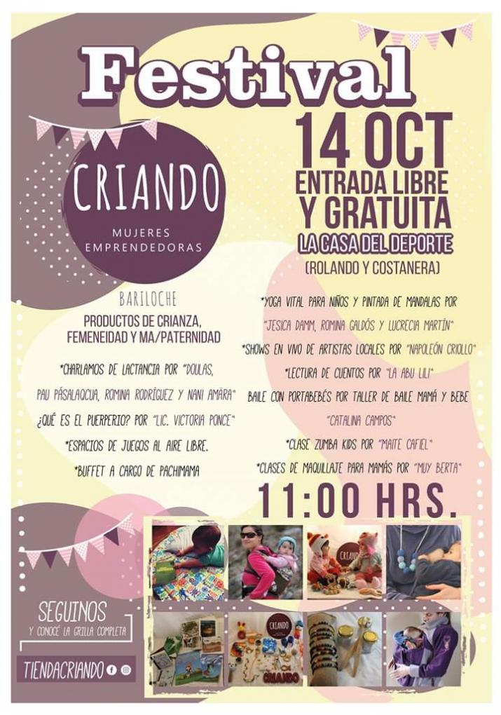 Festival CRIANDO. Mujeres emprendedoras de Bariloche