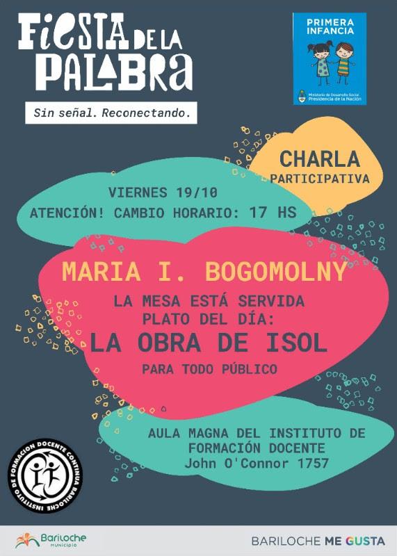 Fiesta de la Palabra 2018 - Charla participativa con Mar&iacute;a I. Bogomolny