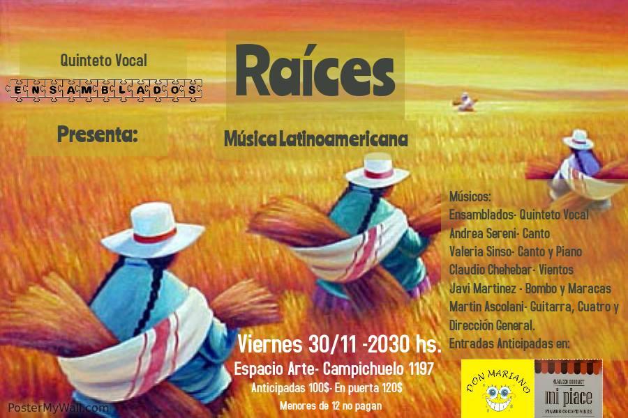 Quinteto vocal Ensamblados presenta: 'Raices. M&uacute;sica latinoamericana'