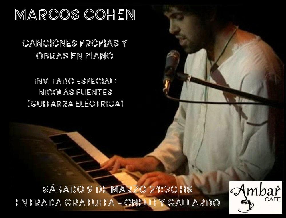 Marcos Cohen: piano y voz