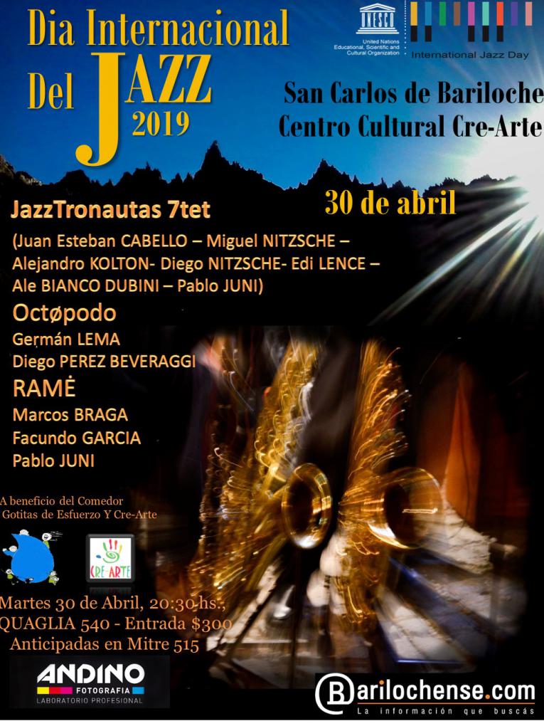 D&iacute;a Internacional de Jazz solidario en Bariloche 2019 (4&deg; edici&oacute;n)