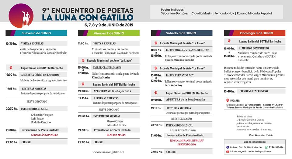 Cierre del 9&deg; encuentro de poetas 'La Luna con Gatillo'