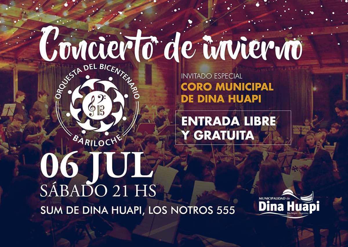 La Orquesta del Bicentenario llega a Dina Huapi con su Concierto de Invierno