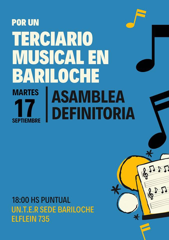 Asamblea definitoria por un Terciario Musical en Bariloche
