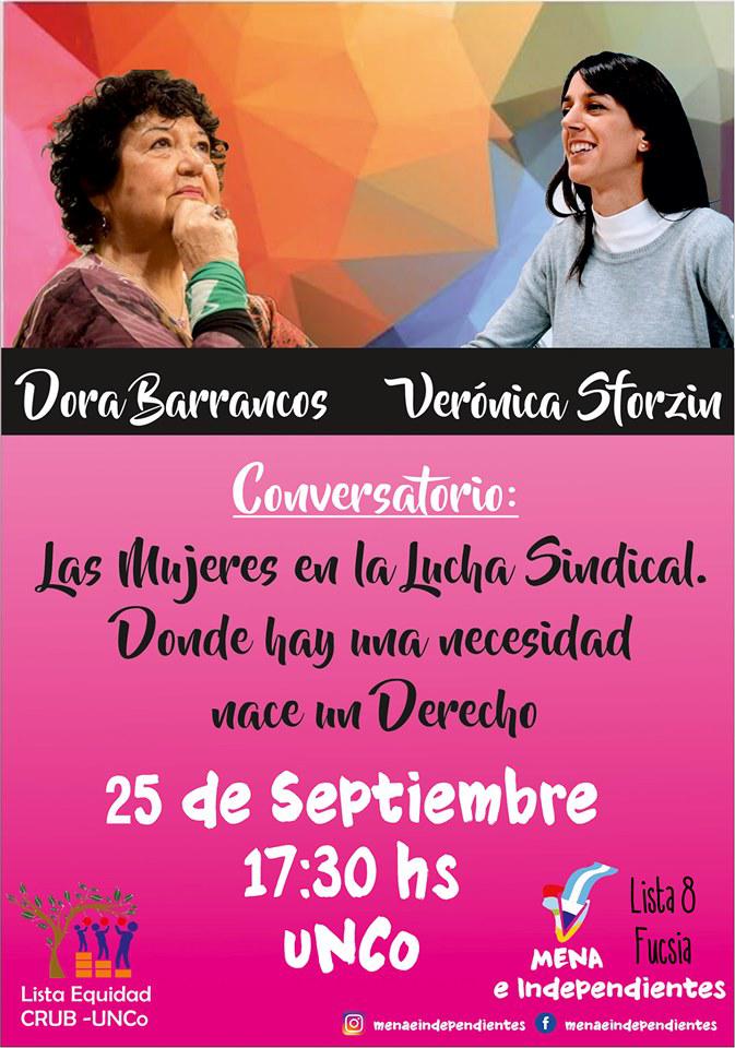 Charla con Dora Barrancos y Ver&oacute;nica Sforzin: 'El proyecto del Pueblo y el rol de la mujeres en esta construcci&oacute;n colectiva'