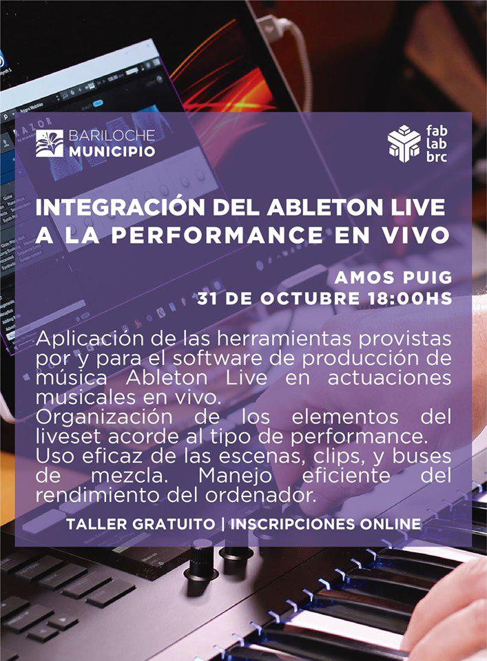 Taller: Integraci&oacute;n de Ableton Live a la performance en vivo