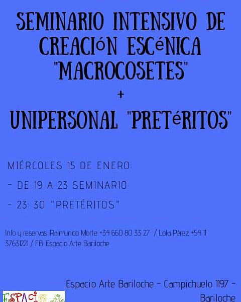 Seminario intensivo de creaci&oacute;n esc&eacute;nica 'Macrocosetes'