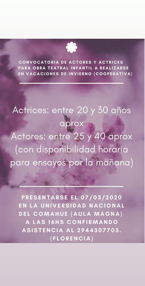 Casting para Obra de Teatro para Ni&ntilde;os