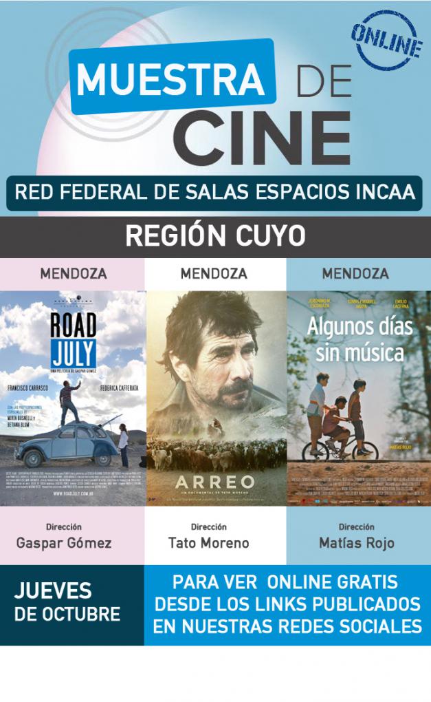 1ra Muestra de Cine Red Federal de Espacios INCAA - Cine Argentino Online 100% gratuito