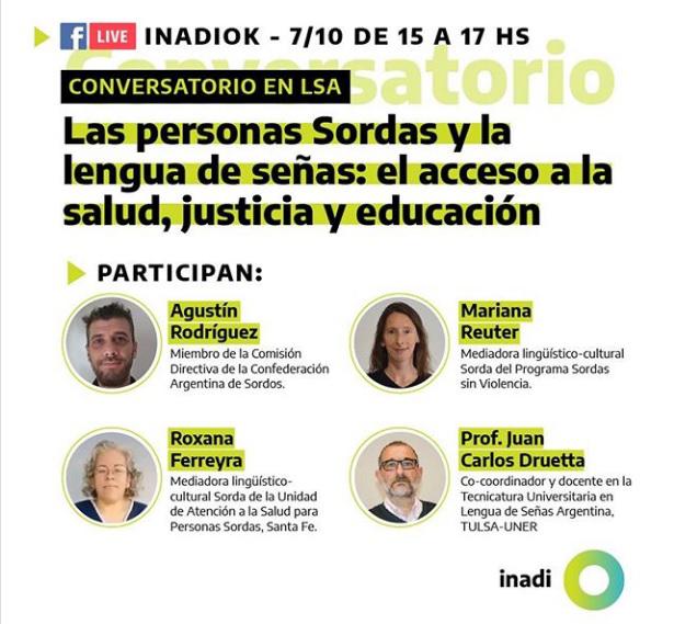 Conversatorio: Las personas Sordas y el acceso a la salud, la justicia y la educaci&oacute;n