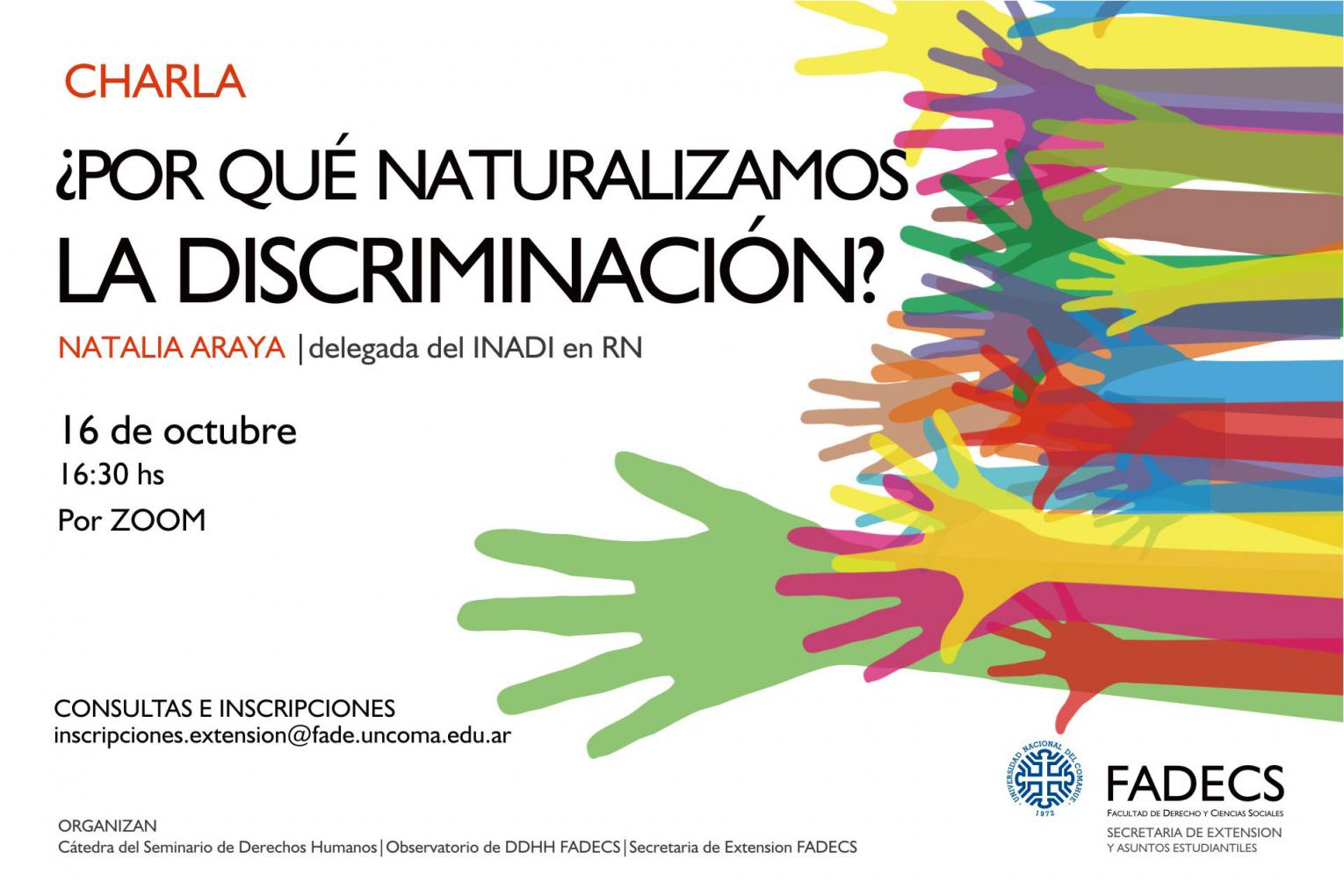 Charla INADI: &iquest;Por qu&eacute; naturalizamos la discriminaci&oacute;n?