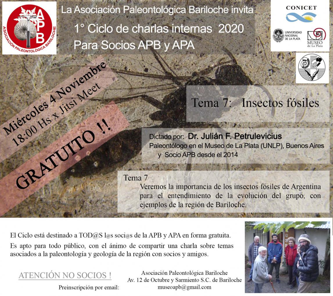 Charla APB: Insectos F&oacute;siles en Bariloche