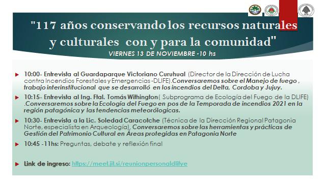 Charla "117 a&ntilde;os Conservando los Recursos Naturales y Culturales con y para la Comunidad"