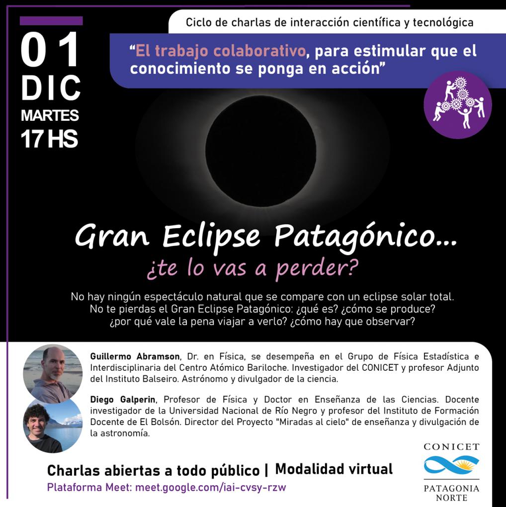 Charla: Gran Eclipse Patag&oacute;nico &iquest;te lo vas a perder?