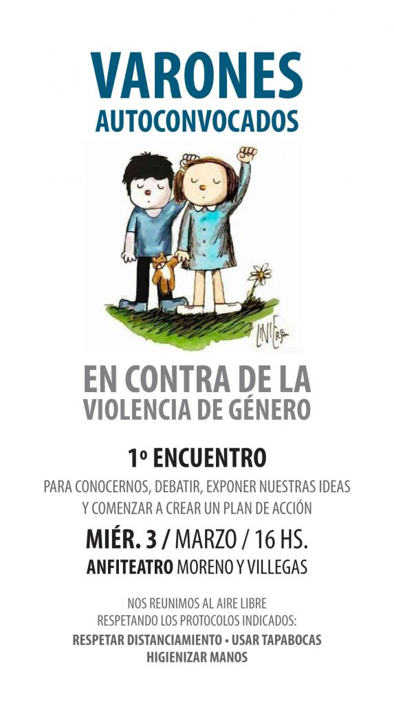 Varones Autoconvocadoes en contra de la violencia de g&eacute;nero