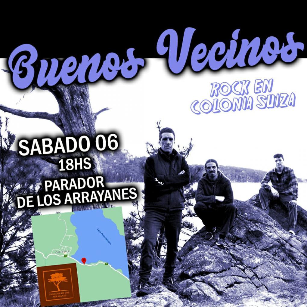 Buenos Vecinos rock en Colonia Suiza