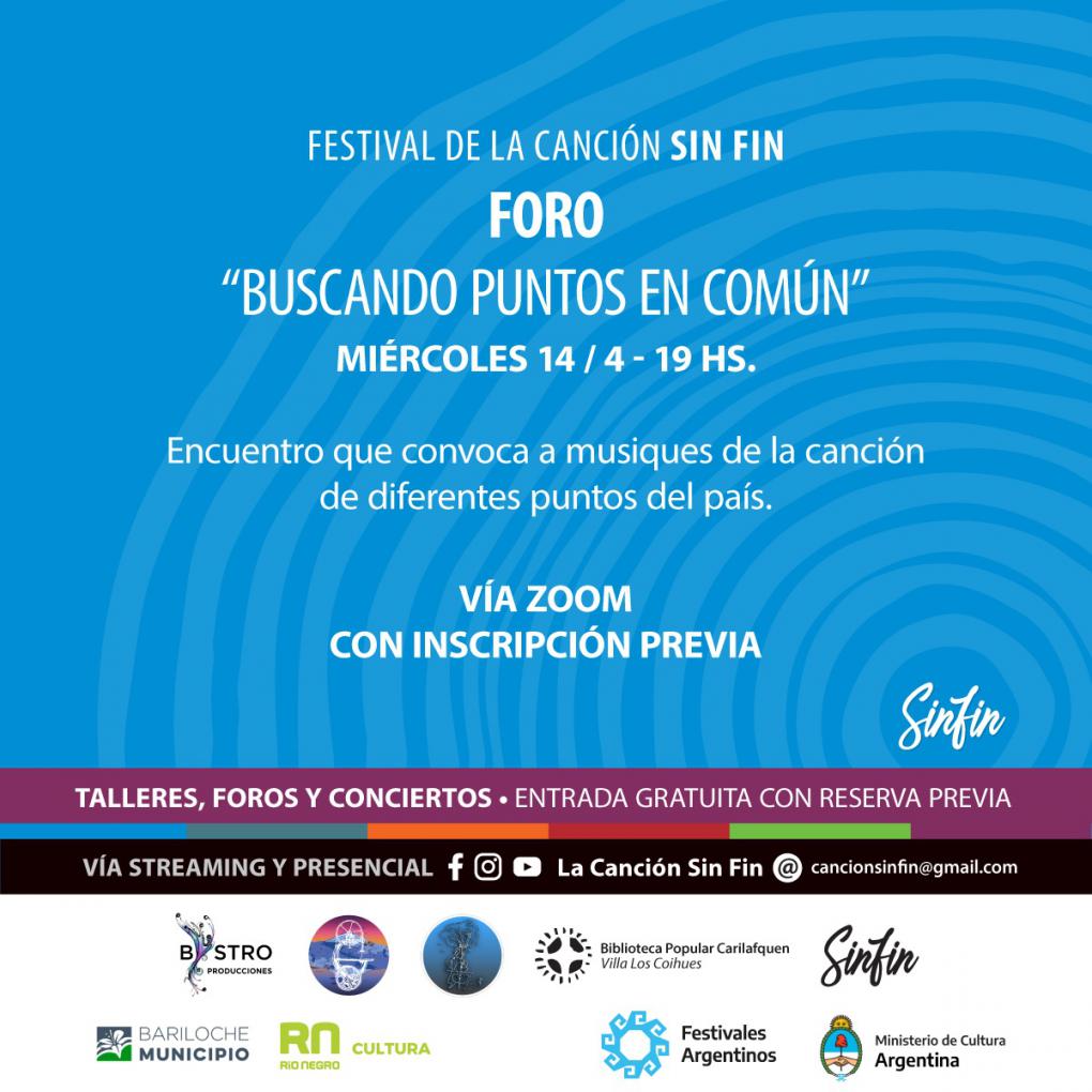 Festival de la Canci&oacute;n Sin Fin: Foro 'Buscando puntos en com&uacute;n'