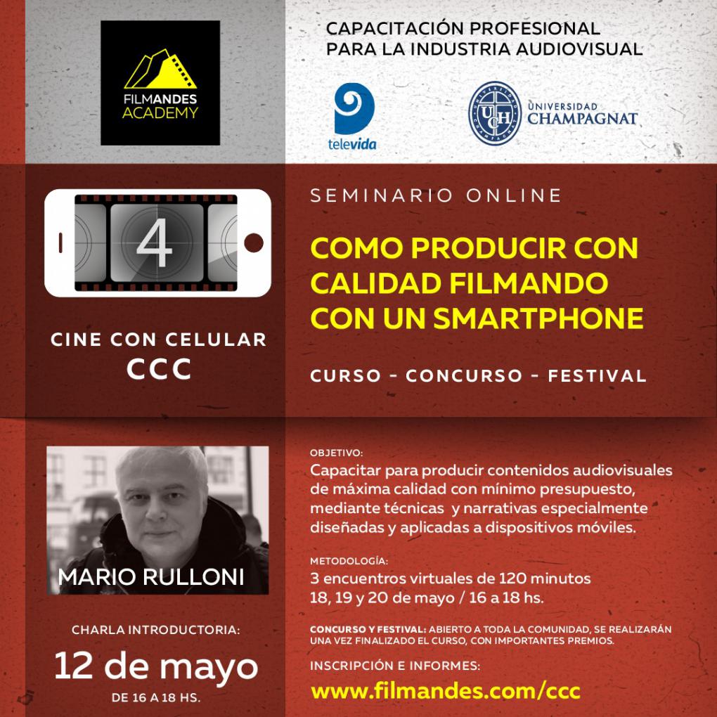 Mario Rulloni ofrecer&aacute; un seminario sobre c&oacute;mo hacer cine con un celular