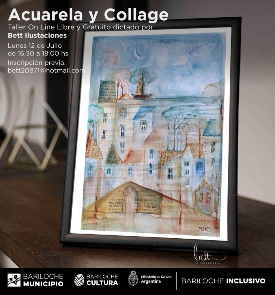 Taller online libre y gratuito de Acuarela y Collage