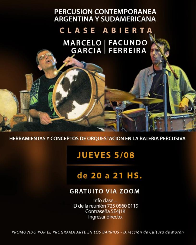 Clase abierta de percusi&oacute;n contempor&aacute;nea argentina y sudamericana