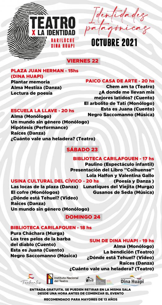Teatro por la Identidad Bariloche - Dina Huapi 2021