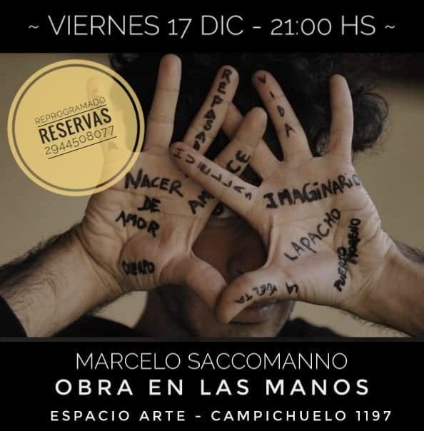 Marcelo Saccomanno presenta &#147;Obra en las manos"